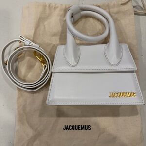 Jacquemus white La Montagne “Le Chiquito Noeud” bag